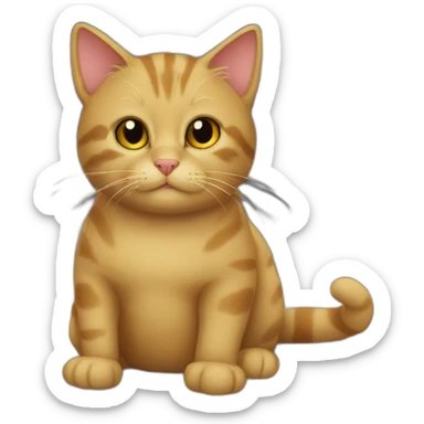 Cat in the library sticker