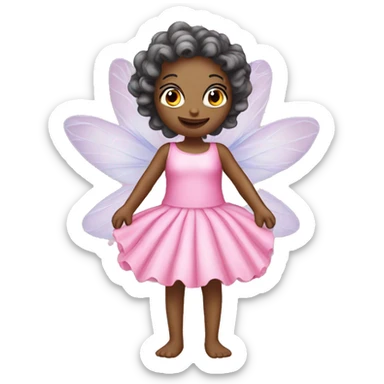 Beautiful fairy with pink dress using shower scurb  sticker