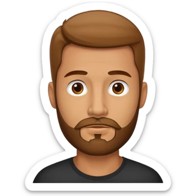 the man with a beard only on his chin sticker