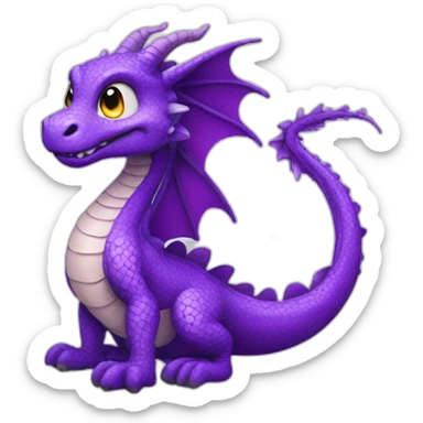 purple dragon sticker