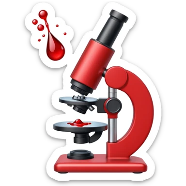 olhando sangue no microscopio sticker