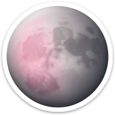 pastel pink moon sticker