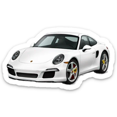 white porsche sticker