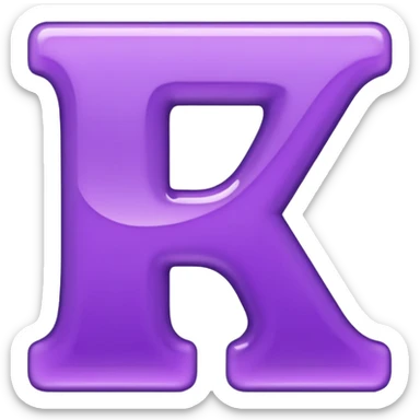 purple letter T sticker