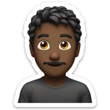 Corazón roto negro sticker