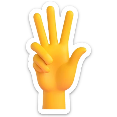 hand making the 'OK' gesture, golden yellow skin tone, 3D emoji style sticker