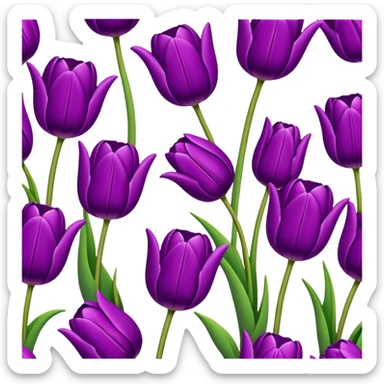 Tulips purple  sticker