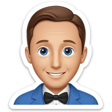 Bing Crosby with blue eyes, brown hair sticker