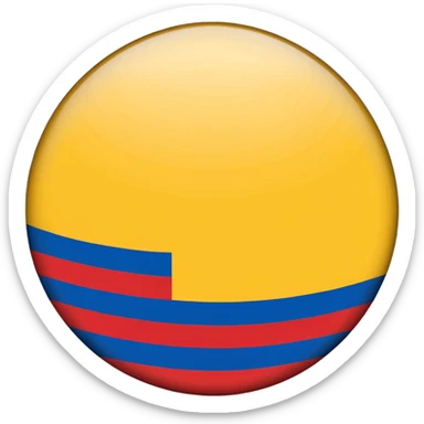 Bandera de colombia circular sticker