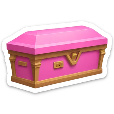 Pink coffin sticker