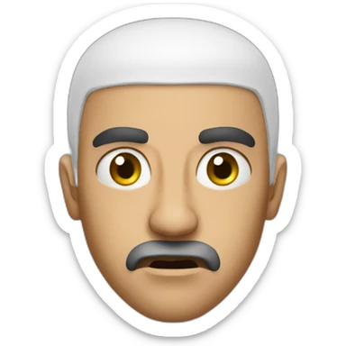 angry arab bald sticker