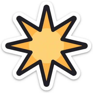 half star symbol sticker