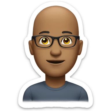 Bald dude w glasses sticker