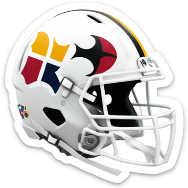 Steelers helmet with logo sticker