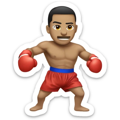 muay thai fighter sticker