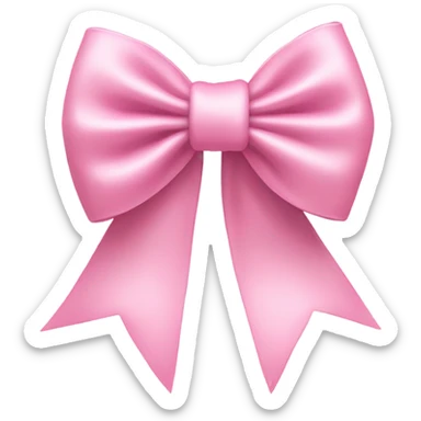 light pink bow on light pink bow sticker
