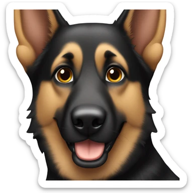 the dog is a German Shepherd black sticker