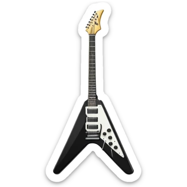 Electric flying V guitar  sticker