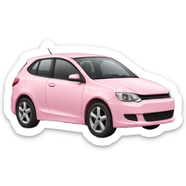 light pink car sticker