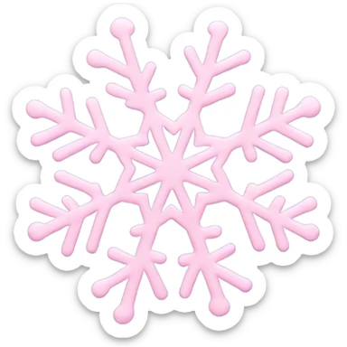 pastel pink snowflake  sticker