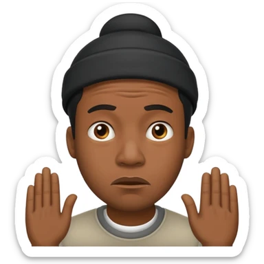 Confused black man sticker