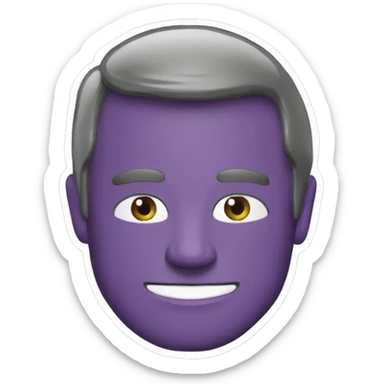 Macron qui est sur une aubergine  sticker