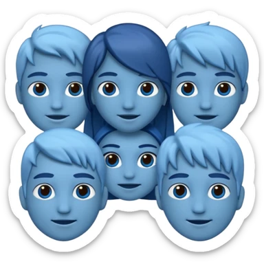 Amigos azul mari bjo sticker