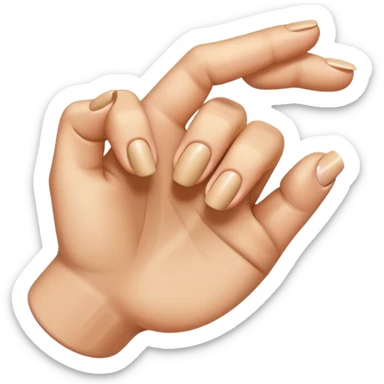 Bent thumb sticker