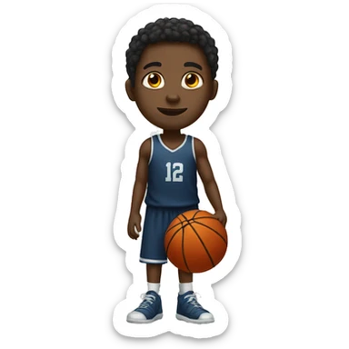 a black boy playing basketball sticker