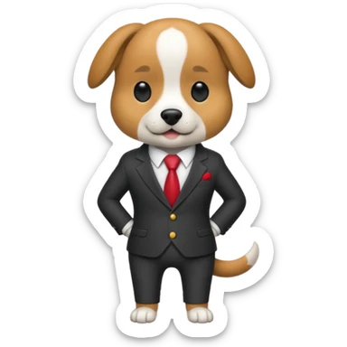 dog in suit  sticker