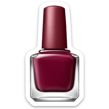 Burgundy nail color bottle sticker