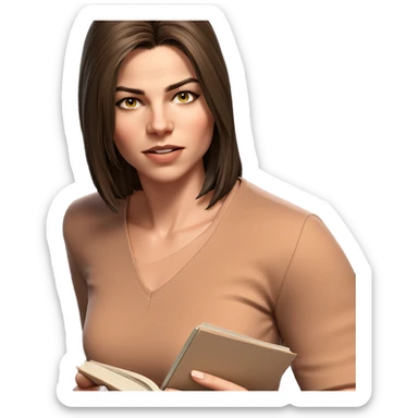 girl reading with confidence sticker