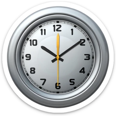 clock with a pause symbol inside sticker