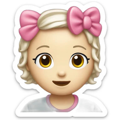 Hello kitty emoji head only no mouth sticker