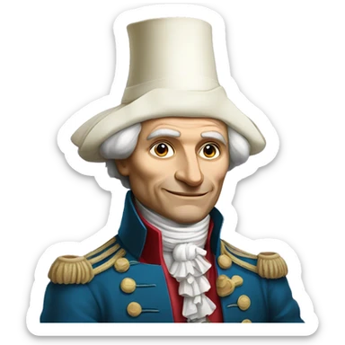 robespierre with a party hat sticker