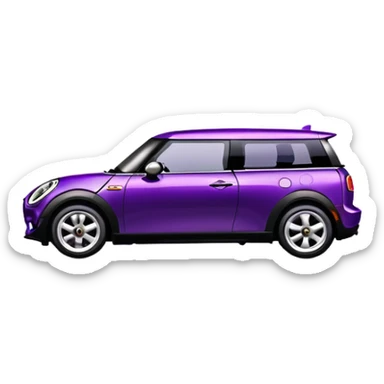 Purple mini clubman sticker