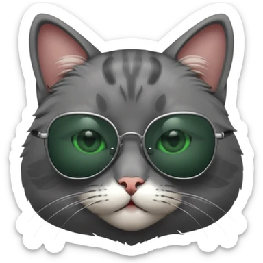 Cat with sunglasses sticker