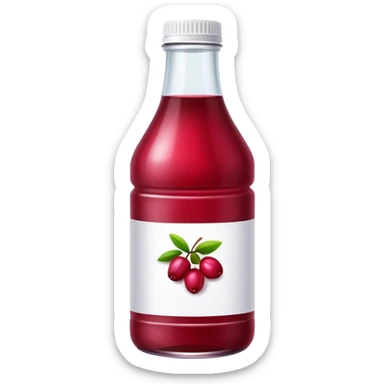 Bottle cranberry juice sticker