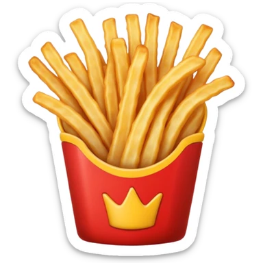 crinkle fries sticker