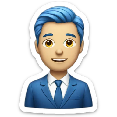Businessman in blue suit  sticker