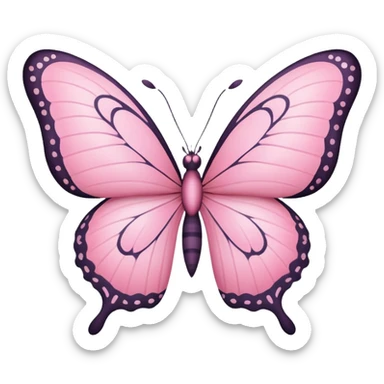 Pink butterfly sticker