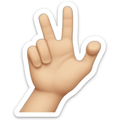 Left hand pointing to closed right wrist  sticker