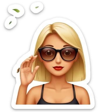 Palm trees and lady bugs sticker