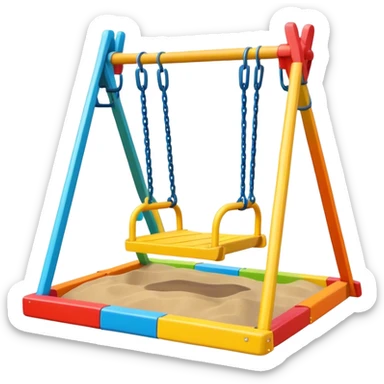 children's swing and sandbox sticker