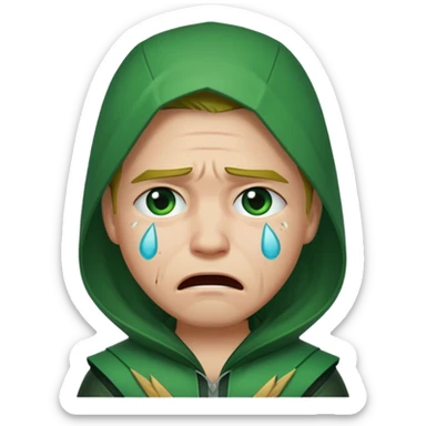 Green Arrow crying sticker
