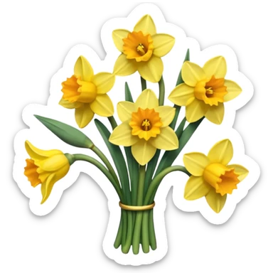 a bunch of daffodils sticker