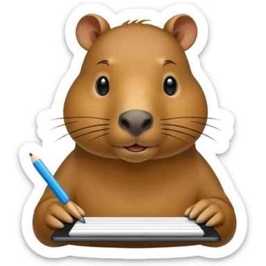code writing capybara sticker