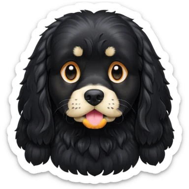 Black cocker spaniel sticker