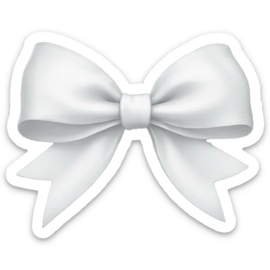 White bow sticker