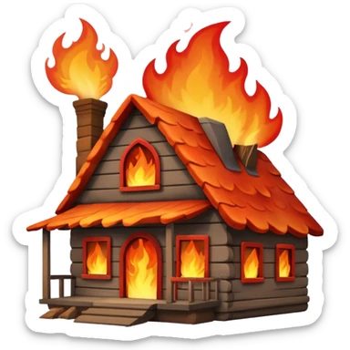 house fire sticker